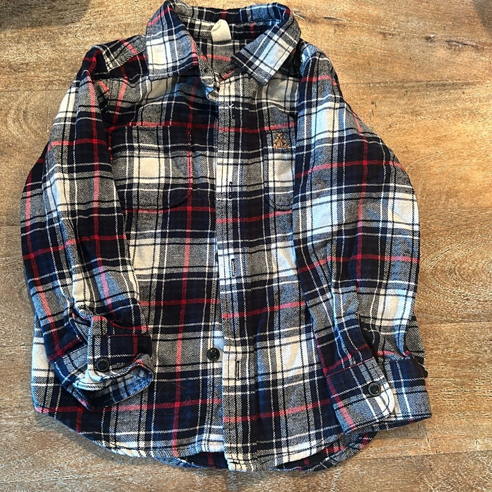 Baby gap plaid fleece top